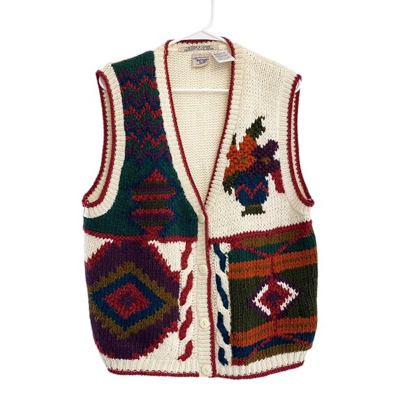 Vintage Hand Knit Huntington Ridge Sweater Vest - Picture 1 of 7